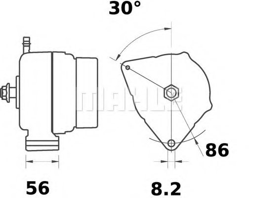 MAHLE ORIGINAL MG 119 Alternator